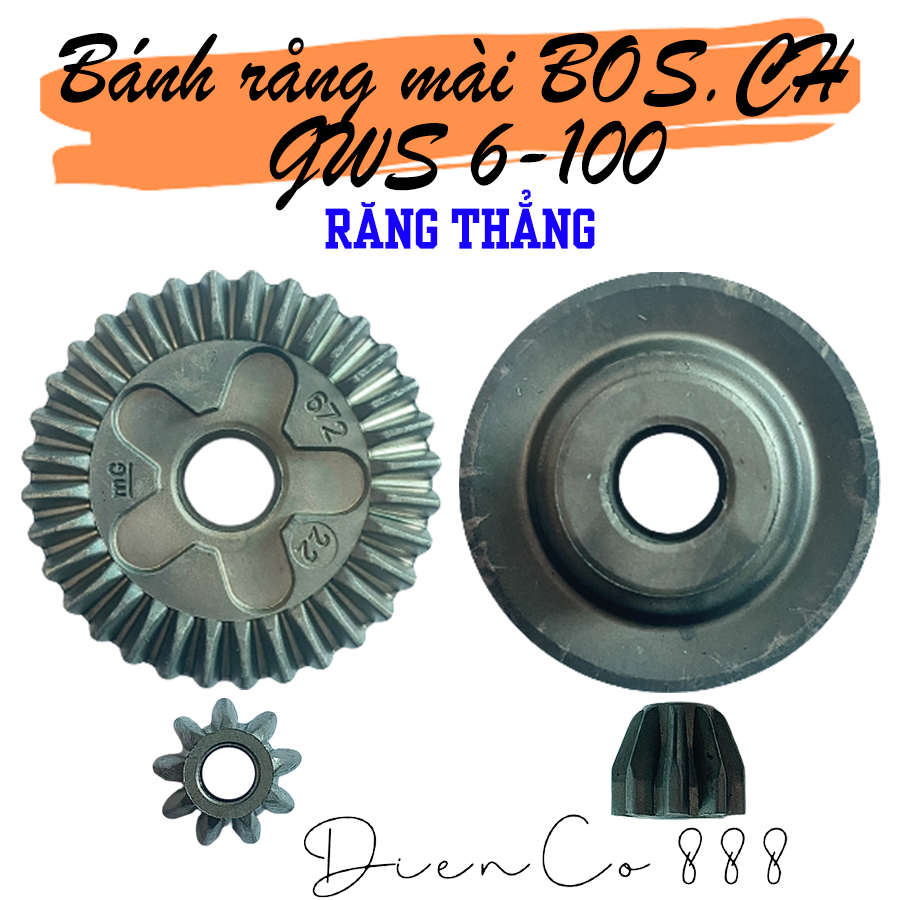 (SET OF GEAR) Bộ nhông bánh răng mài BOSCH GWS 6-100 GWS 060 GWS 8-125 GWS 5-100 Răng Thẳng