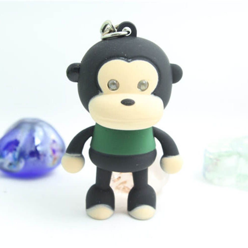 OSSMAX Children Novelty Gifts Bags Accessories Toy Gift Pendant Cute Cartoon Keyring with LED Light Monkey Keychain