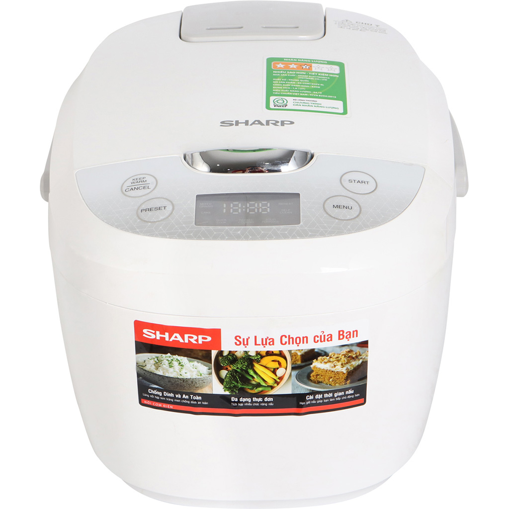 Nồi cơm điện tử Sharp 1.8 lít KS-COM185EV-SL