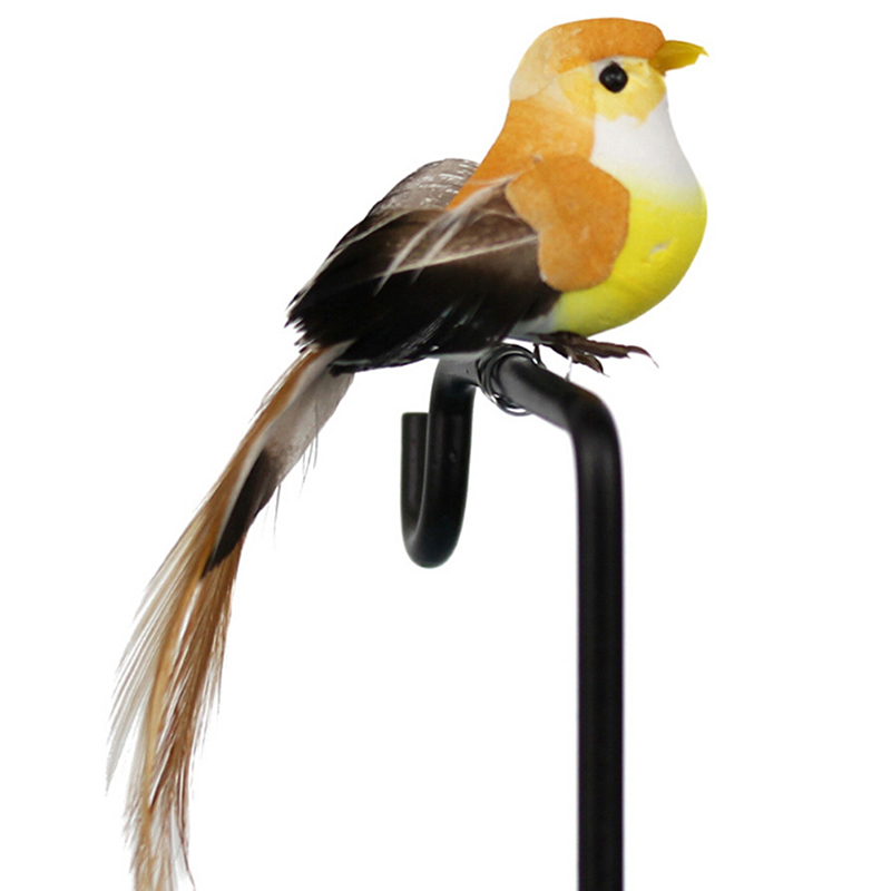 1Pc Mini fake birds artificial foam feathers mini birds home party wedding decor QINGHE. 