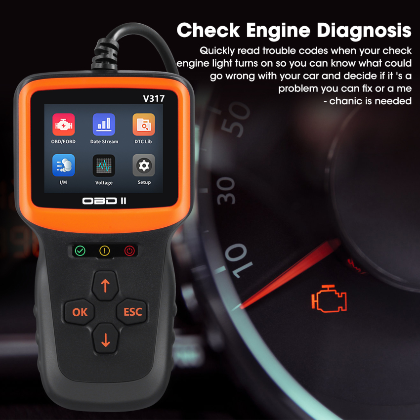 Car OBD2 Scanner Code Reader Engine Fault Code Reader Scanner CAN Diagnostic Scan Tool