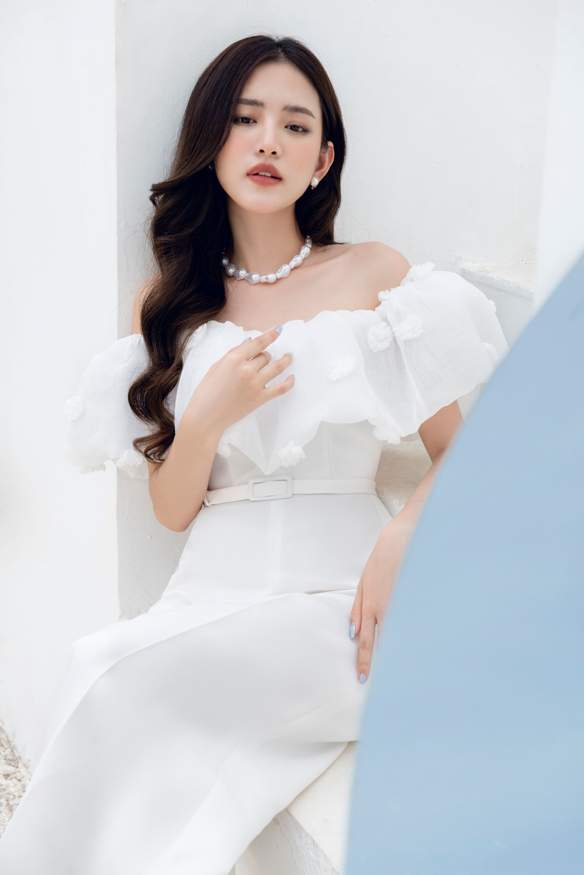 LARMES - Darius Ruffle Shoulder Jumpsuit