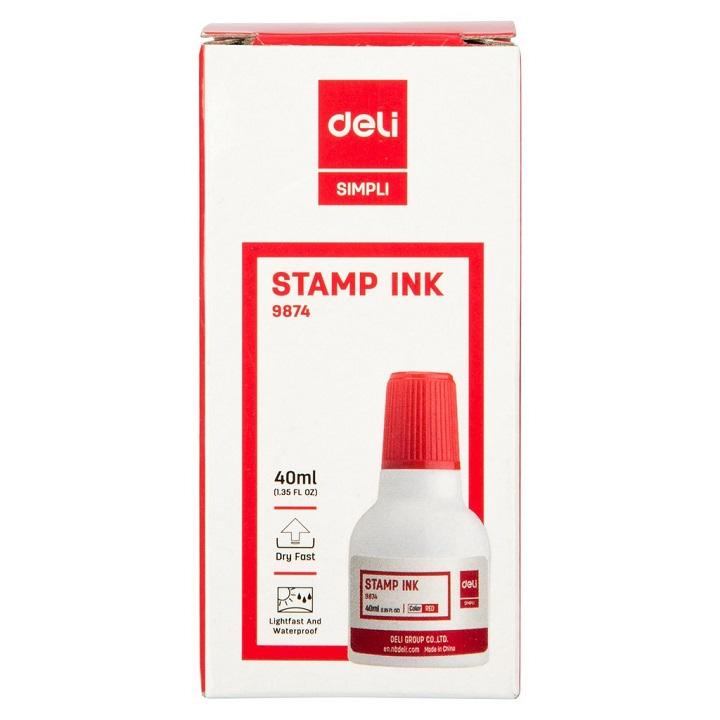 Mực con dấu Deli 9874 - 40ml