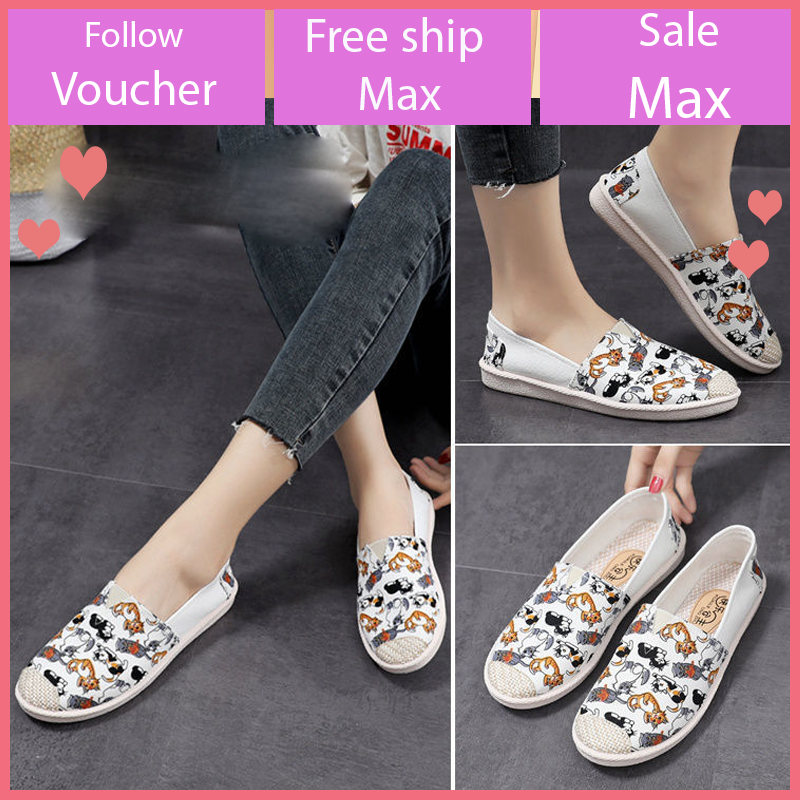 Giày lười vải nữ êm chân thời trang mới nhất V298