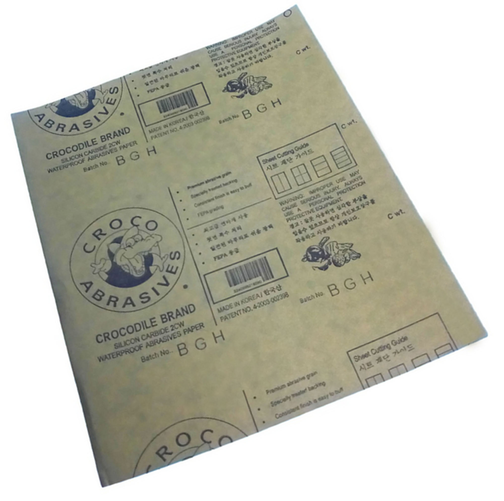 CROCODILE SAND PAPER ( PRICE PER PIECE ) GRIT 120 TO 2000 Lazada PH