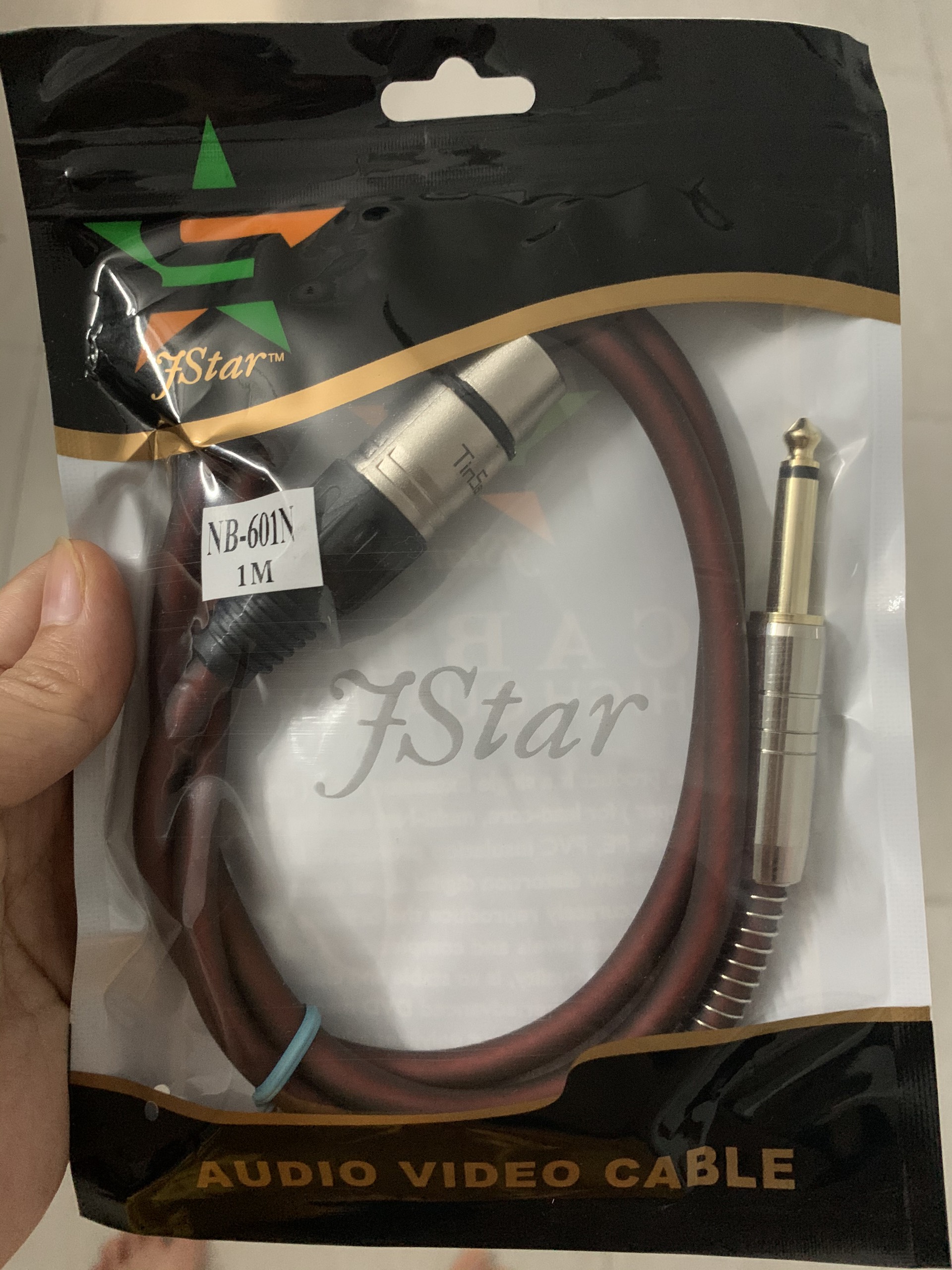 [HCM]Dây cắm Micro XLR đầu 6.5mm dài 1M
