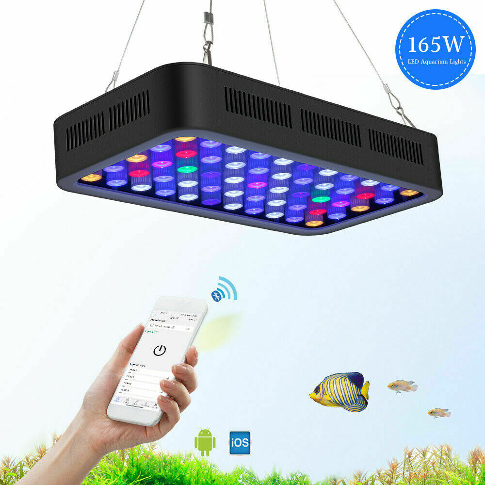 165W Aquarium Light Bluetooth Module Smart Control for Coral Reef Fish thumbnail
