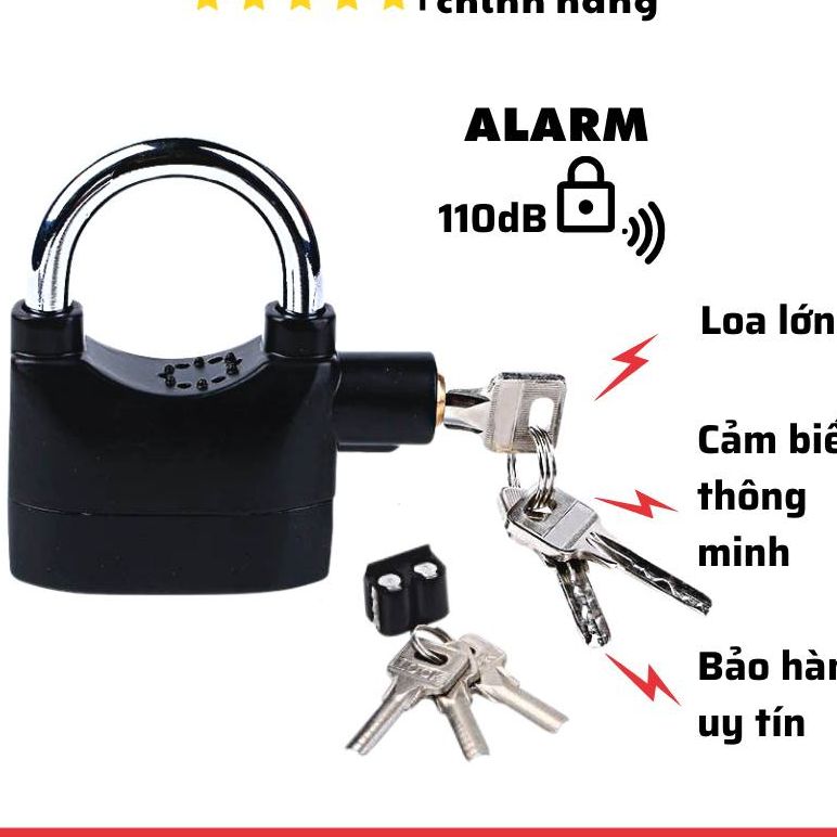 Ổ Khóa Xe Máy, Khoá Chống Trộm, Khóa Chống Trộm Cửa Nhà - Ổ khóa chống trộm thông minh - Chống chìa khóa vạn năng, cắt trộm, hú báo động khi có tác động ngoại lực - Bảo hành 12 tháng
