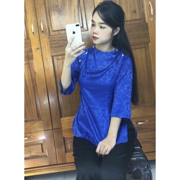 Đồ Lam Đi Chùa# Cổ Thuyền Nút Ngọc Gấm
