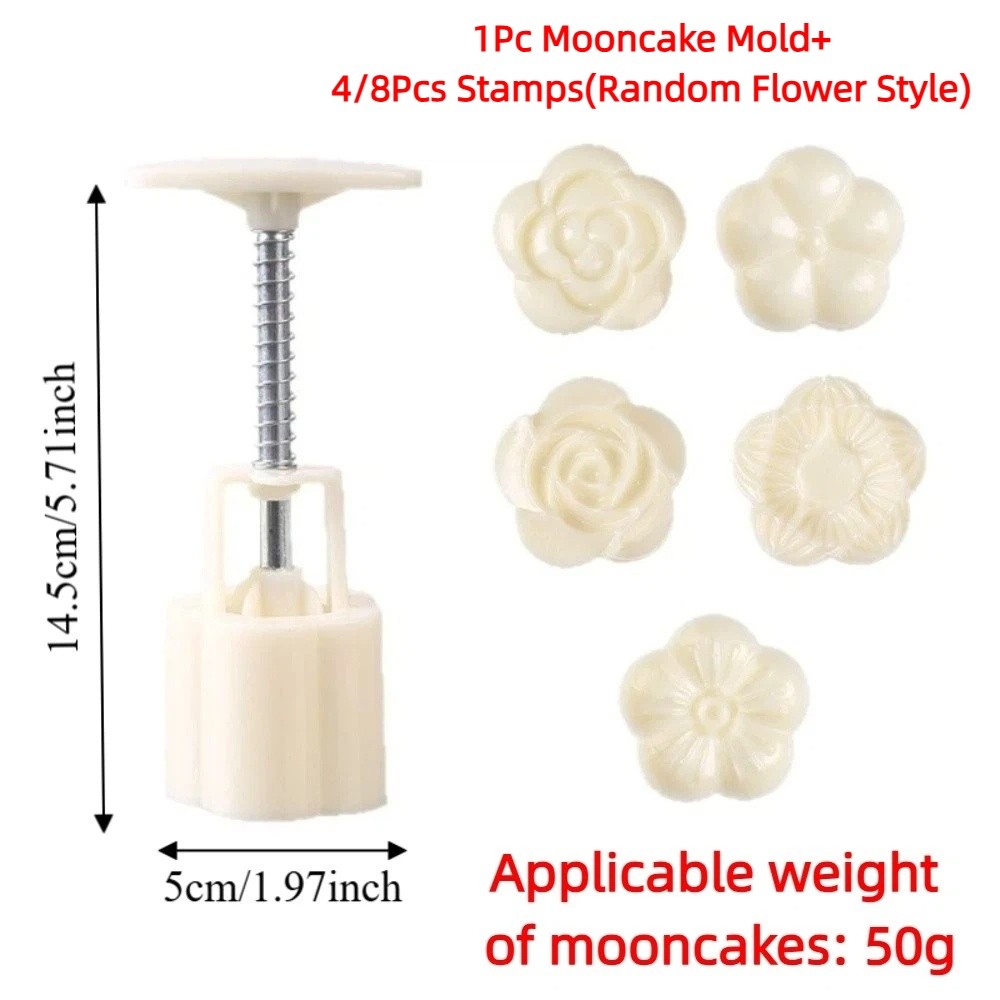 Easy%20Clean%20Flower%20Shaped%20Mooncake%20Mold%203D%20Pattern%2050g%20Pastry%20Baking%20Model%20Bakeware%20Reusable%20Cookie%20Stamps%20Baking%20Enthusiasts%20-%20Image%202