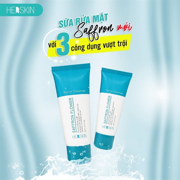 Sữa rửa mặt HERSKIN màu xanh phiên bản mới nhất