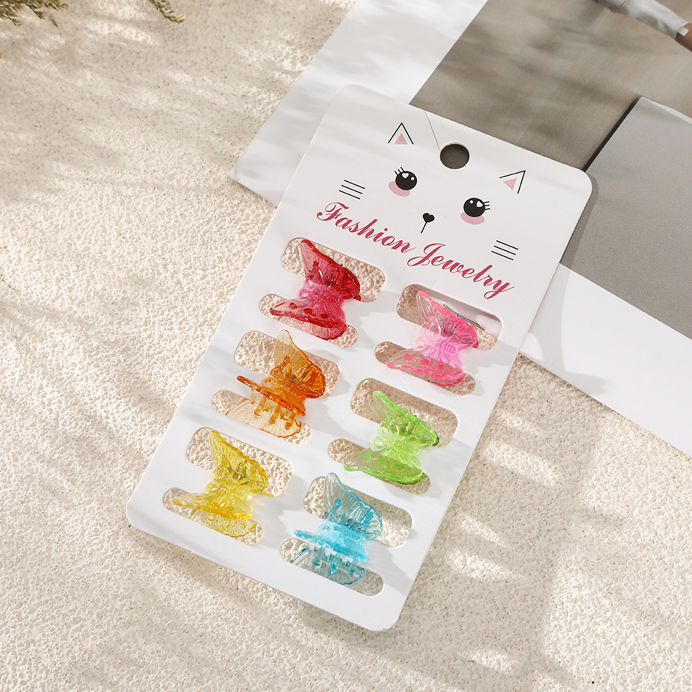 Cute Mini Hairpin Korean Version of Simple Retro Shiny Mini Hairpin 6 Pieces-1 Set of Sweet Girl Outing All-match Hairpin Hairpin