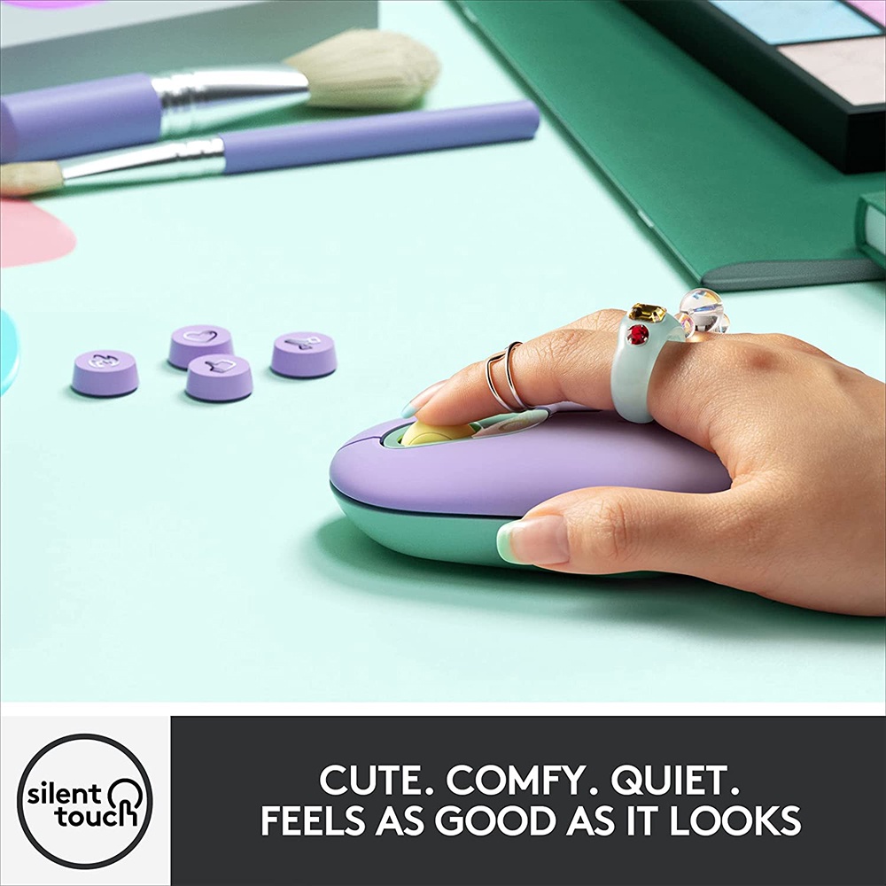 【100% Original】 Logitech POP Mouse, Wireless Mouse with Customizable Emojis