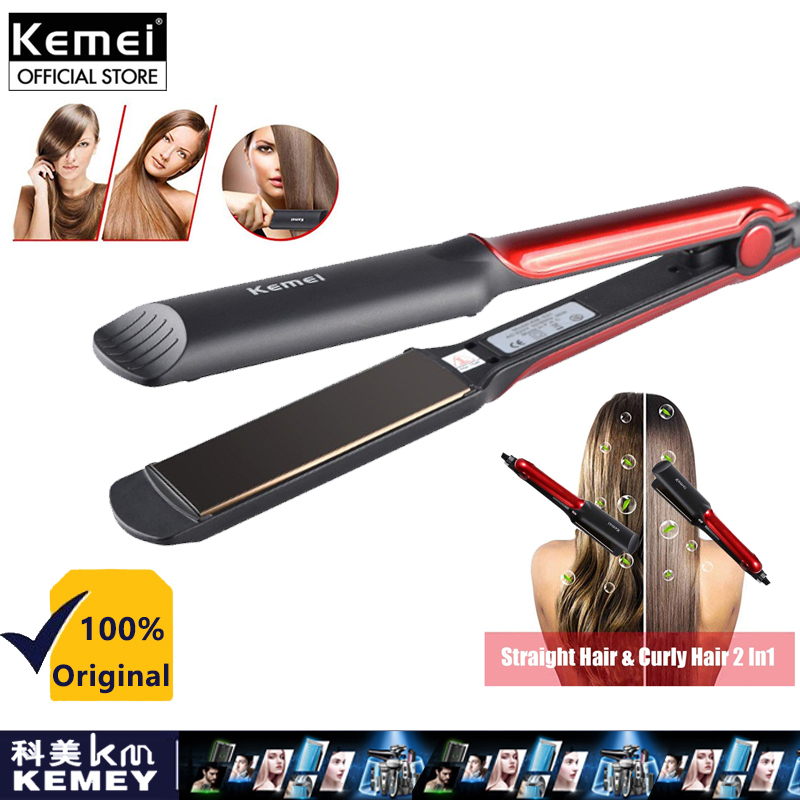 Kemei KM-531 Professional Hair Straightener Titanium Porttable Fashion Style  Plate Perm Flat Hair Iron Wet / Dry Hair Styling | Lazada