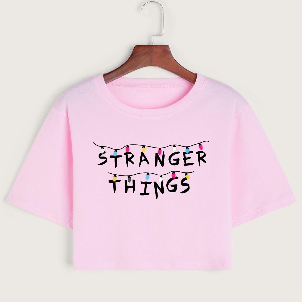 Áo thun crotop unisex nữ form rộng tay ngắn in hình stranger things ulzzang style hàn quốc ttt0074