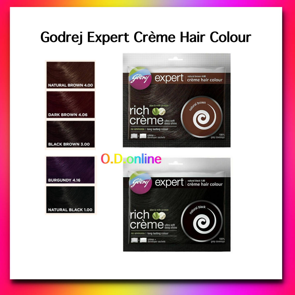 Godrej Expert Rich Creme Hair Colour Burgundy 20 gm Plus 20 ml