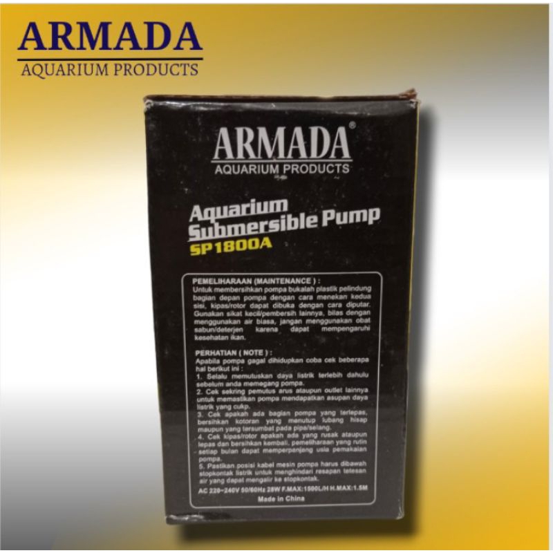ARMADA SP 1800A Pompa aquarium kolam hidroponik