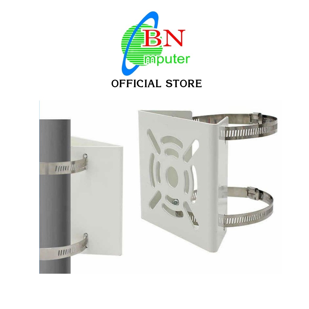 Bích chân đế camera kèm dây đai,Chân đế bắt camera lên cột 10*12cm