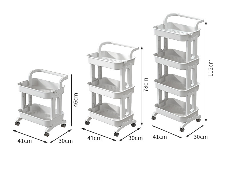 YONUO Trolley rotating rack kitchen bathroom mobile snacks bathroom multi-storey bedroom bedside storage storage rack