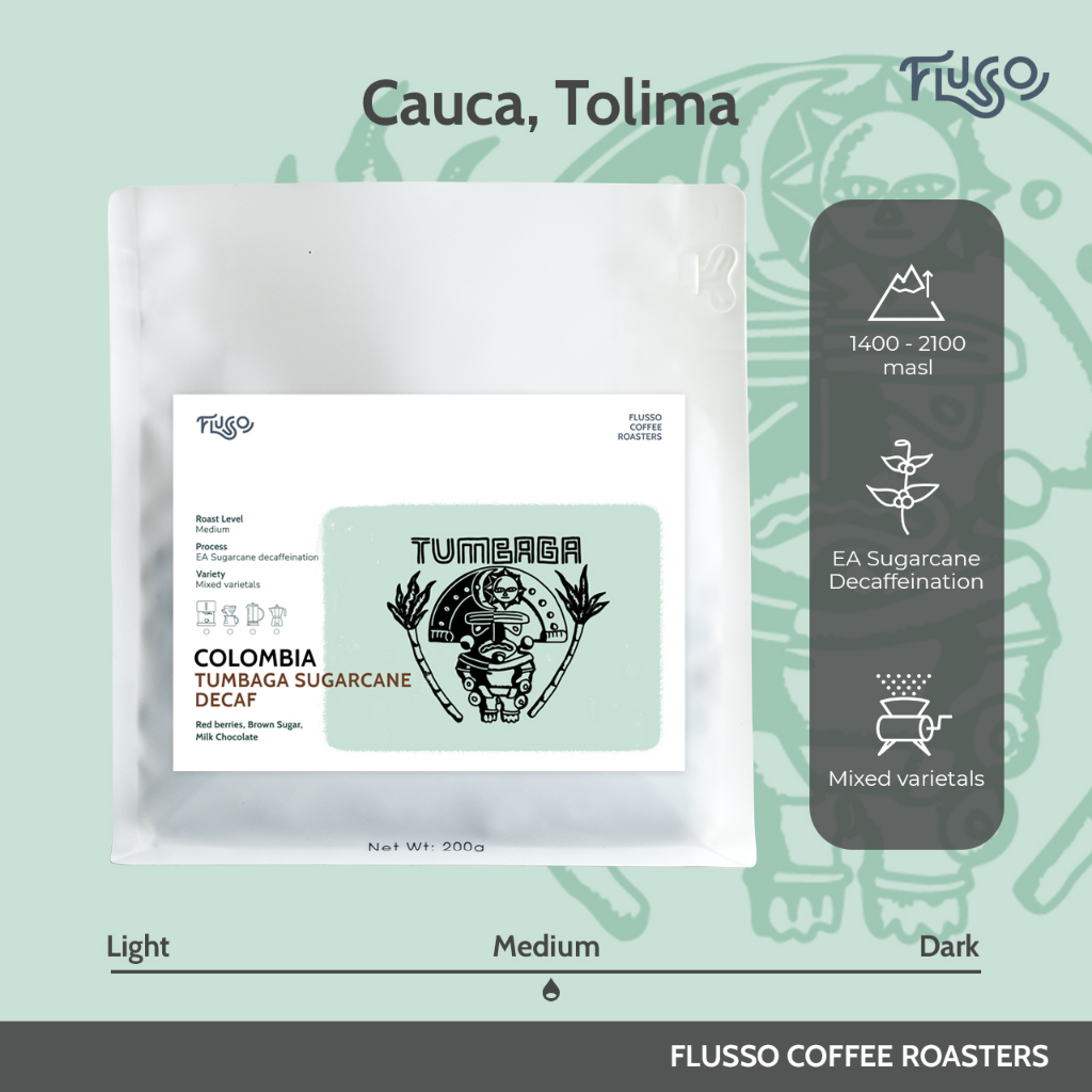 Cà Phê Specialty Arabica Colombia Tumbaga Sugarcane Decaf