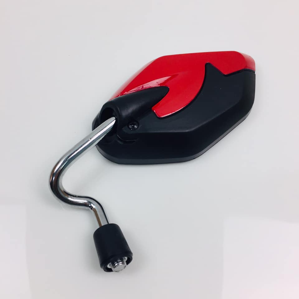 [KÍNH TỐT GIÁ RẺ] Gương/kính chiếu hậu xe máy EX-Biker (đen-đỏ)