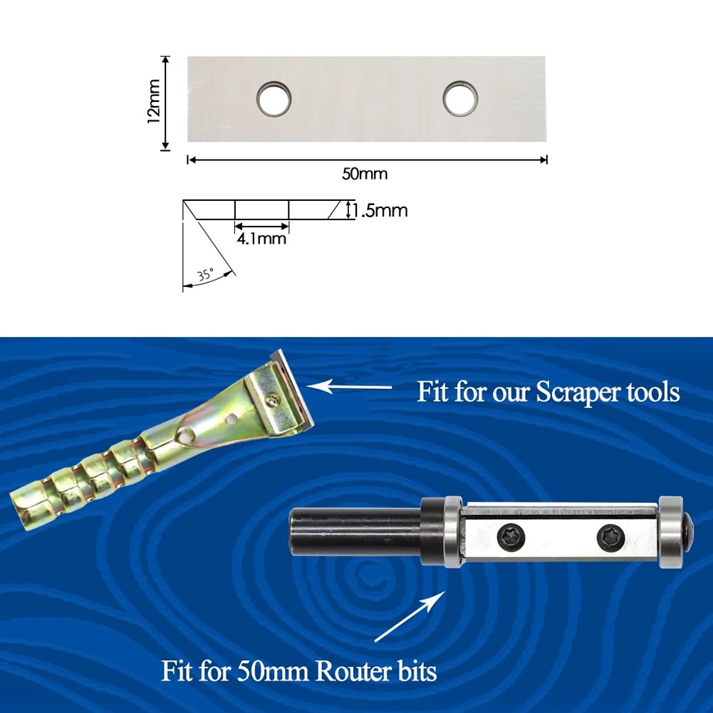 50x12x1.5mm square drill press carbide paint scraper blade 2 PCs and paint scraper blade