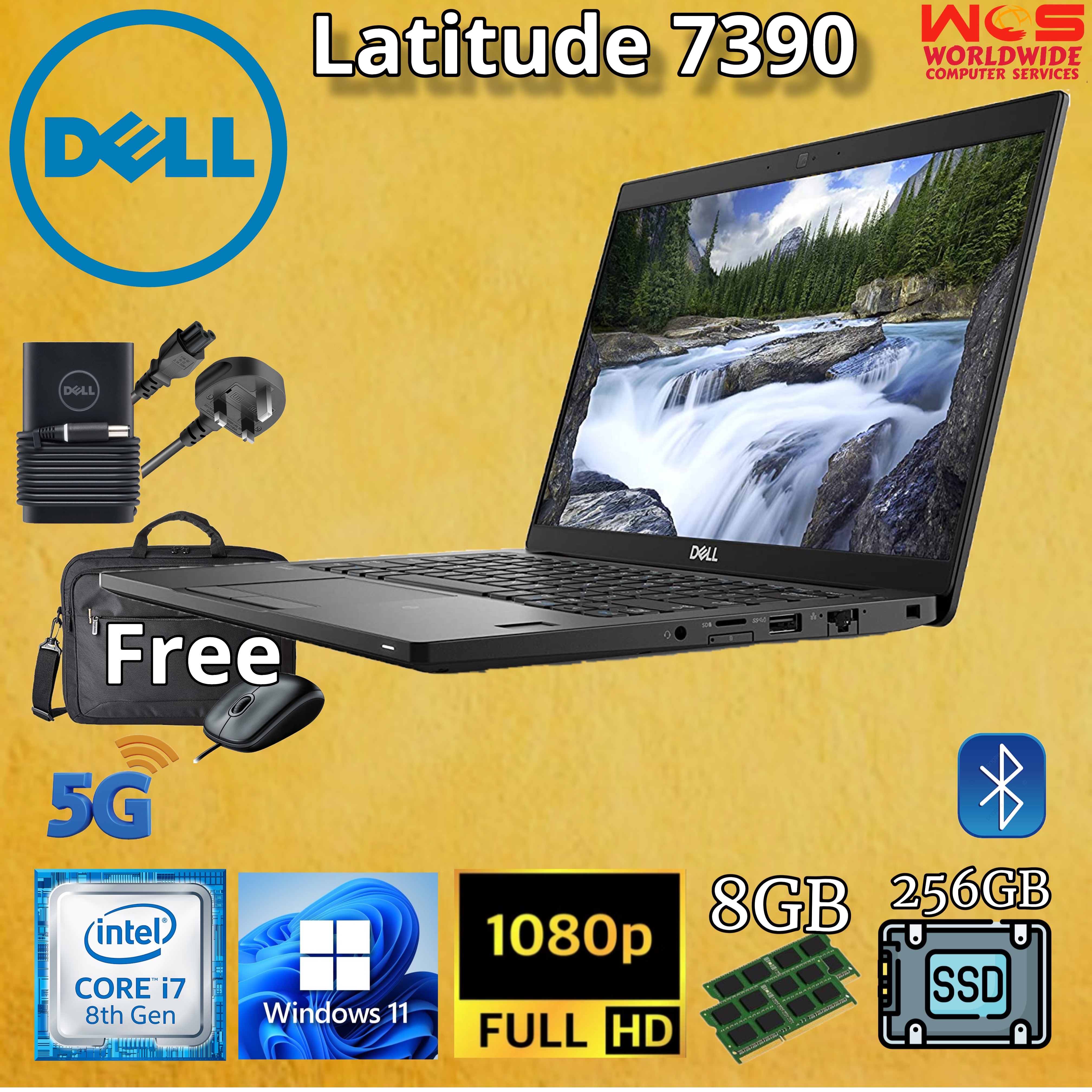 DELL LATITUDE 7390, 2 in 1 Refurbished Laptop 13.3