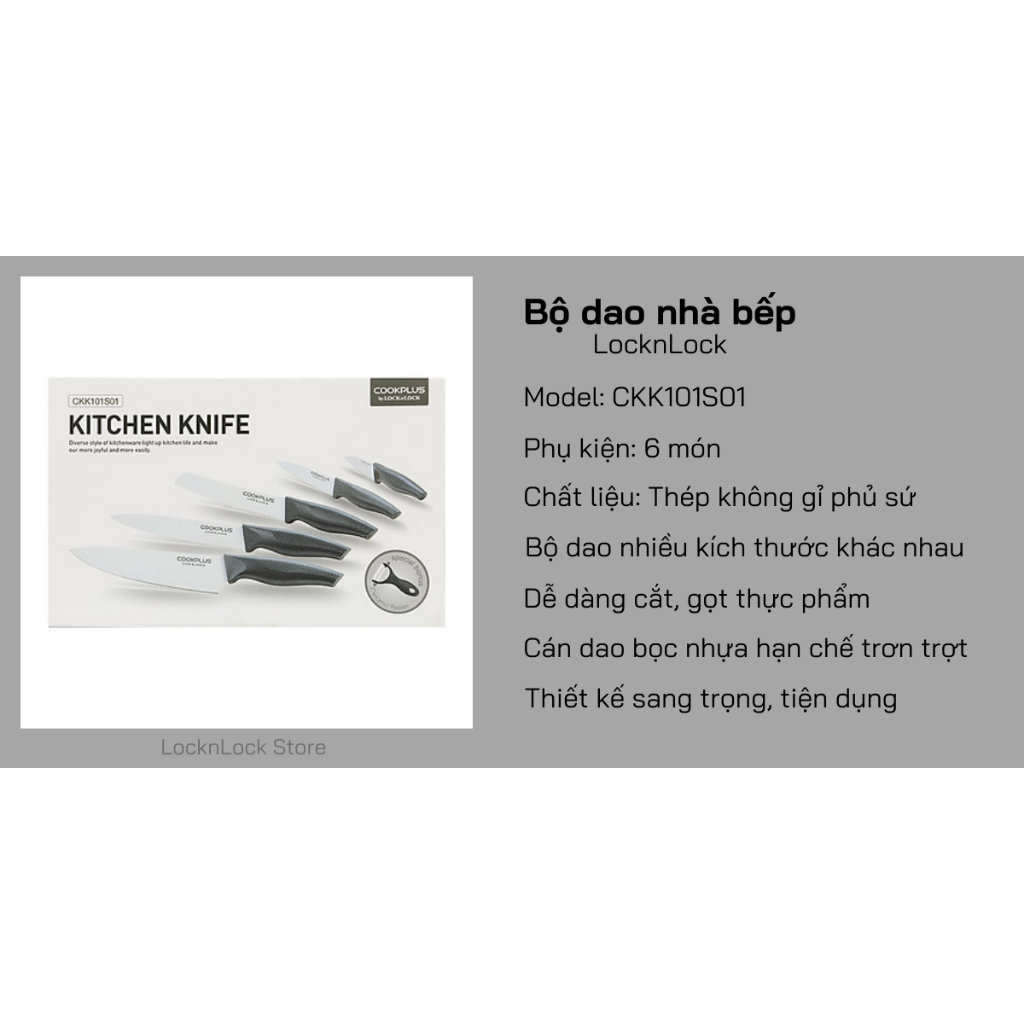 Bộ Dao Nhập Khẩu Lock&Lock CKK101S01