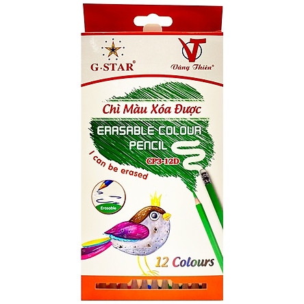 CHÌ MÀU XOÁ ĐƯỢC 12 MÀU GSTAR CP3-12D
