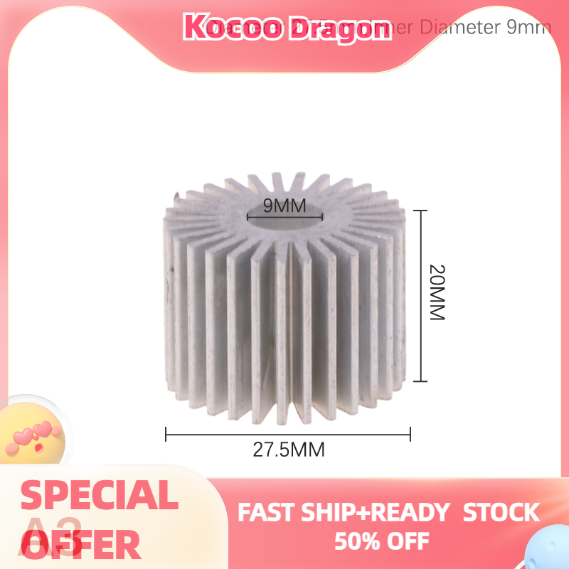 Kocoo bộ tản nhiệt 20mm 27.5mm 32mm 40mm 1w 3w bộ tản nhiệt led nhôm công suất cao bộ tản nhiệt đèn led