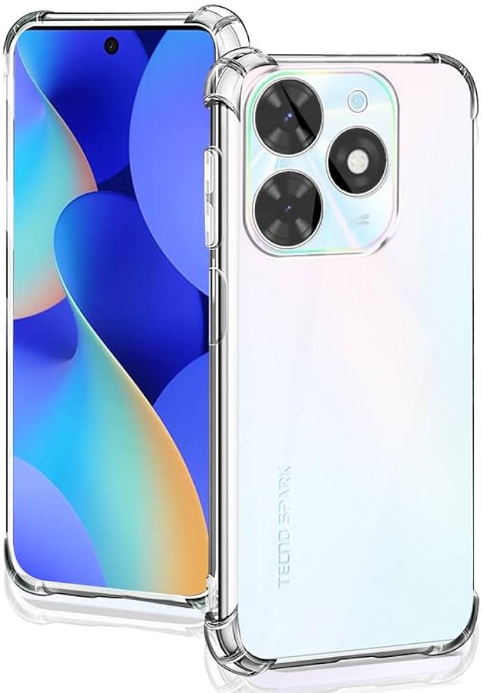 Tecno Spark 20 Transparent Back Cover Soft Crystal Clear Case For Tecno Spark 20