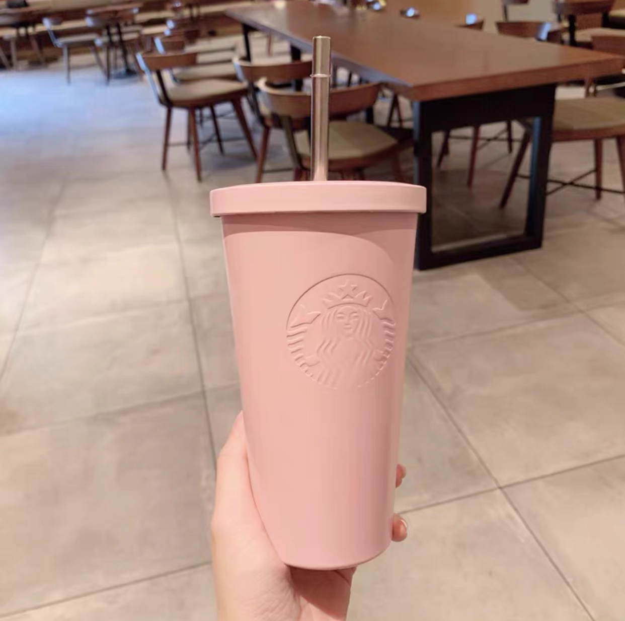 (Nhiều mẫu) Ly Inox Starbucks Original Dung tích 473ml