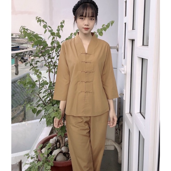 Đồ Lam Đi Chùa # Bà Lai Nút Cây Không Thêu