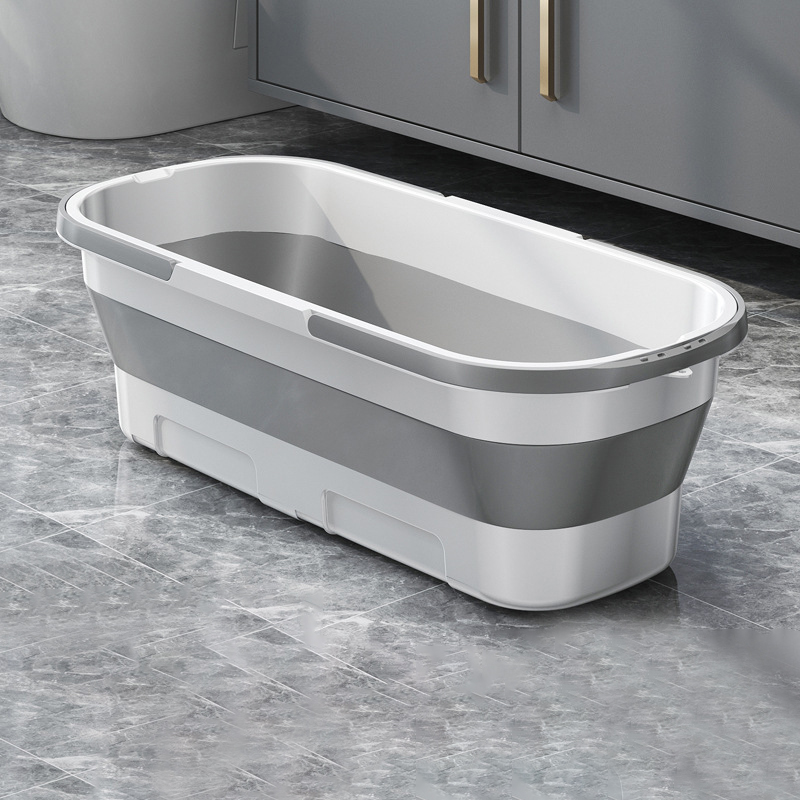Foldable mop bucket rectangular mop bucket squeeze bucket single bucket drain basin car wash bucket storage