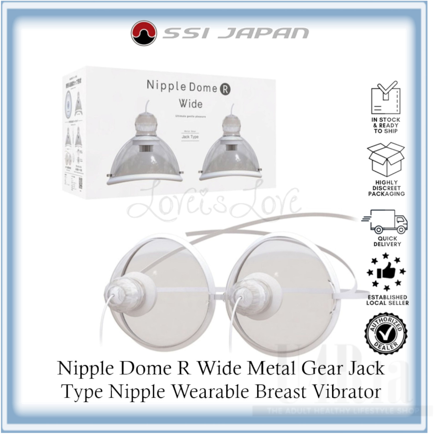 Japan SSI Nipple Dome R Wide Metal Gear Jack Type Nipple Wearable Breast  Vibrator