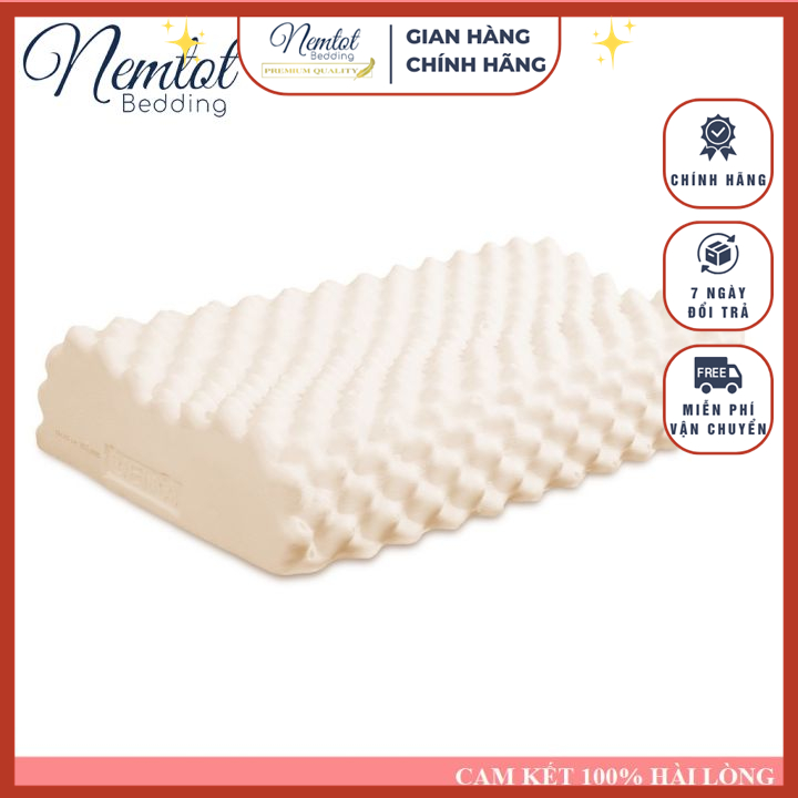 🌈giá sốc🌈 gối cao su liên á massage convoluted 60x38x12cm - mềm mại, thoáng mát, đàn hồi cao, gối nằm massage có gai chóng đau cổ vai gáy hiệu quả, gối mát xa chống ngáy_nemtot bedding