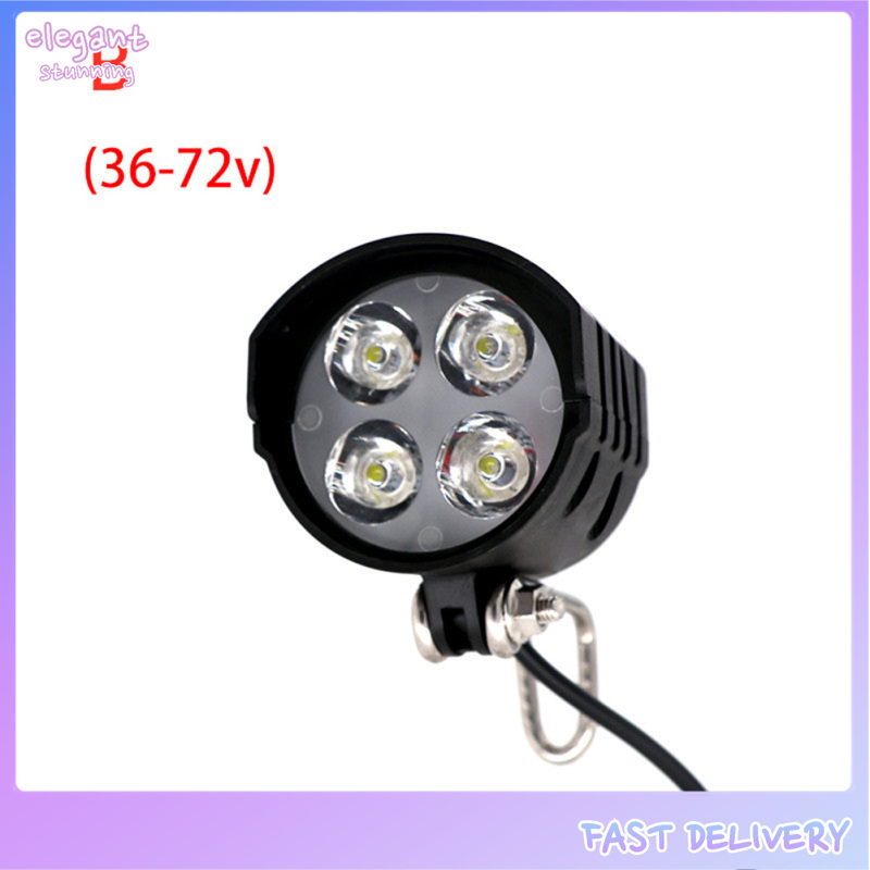 Elegantstunning Bicycle Led Flashlight Super Bright Folding Electric Spotlight Waterproof Built-in Loud Horn For Driving Safety Equipment