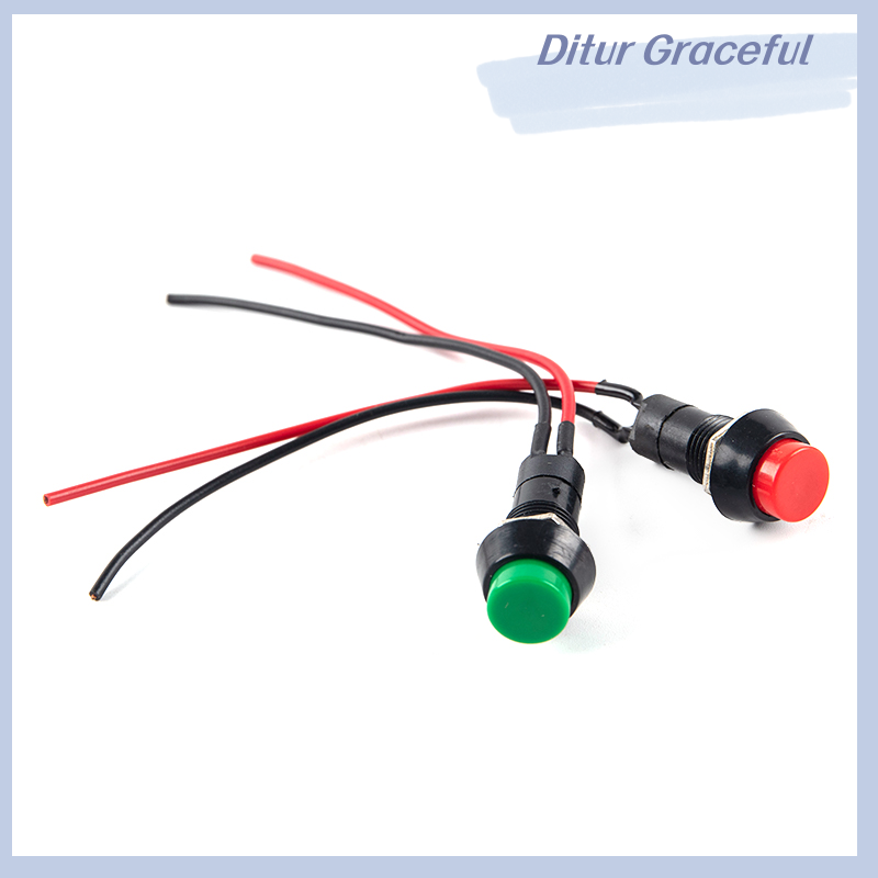 Ditur Car Modified Horn Switch Modified Small Switch Button Red Green Button Switch