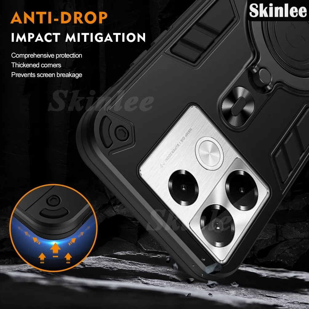 Phone case For infinix Note 40 40 Pro Plus Back cover Shockproof Armor Bumper Stand with Holder Ring Cover casing For infinix Note 40 Pro Cover cases. 