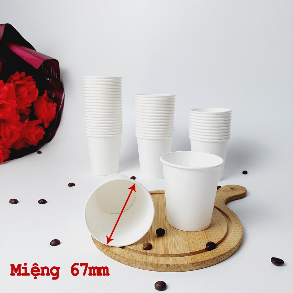 50 cốc giấy 150ml - 5oz ly giấy NHẬP KHẨU HÀN QUỐC cao cấp
