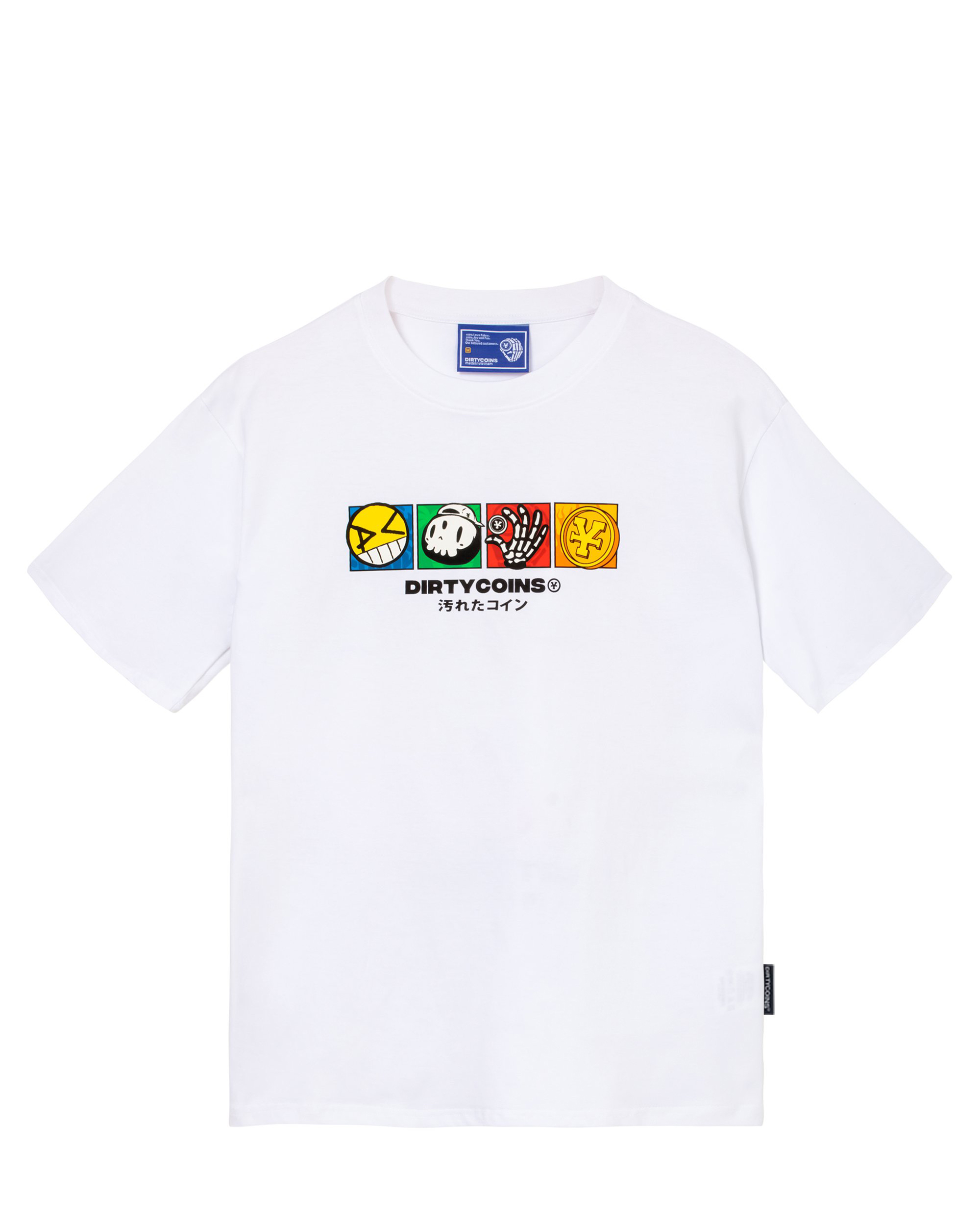 Áo thun tay lỡ DirtyCoins Dico Mate màu trắng full tag form rộng vải cotton dày mịn mặc mát Hany Fashion AL166