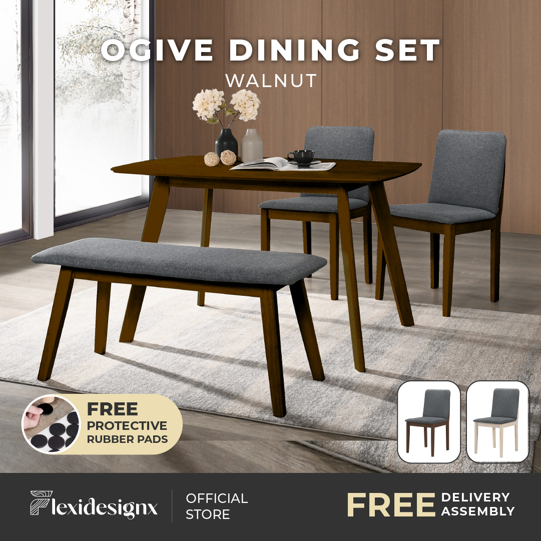 dining room set with bench