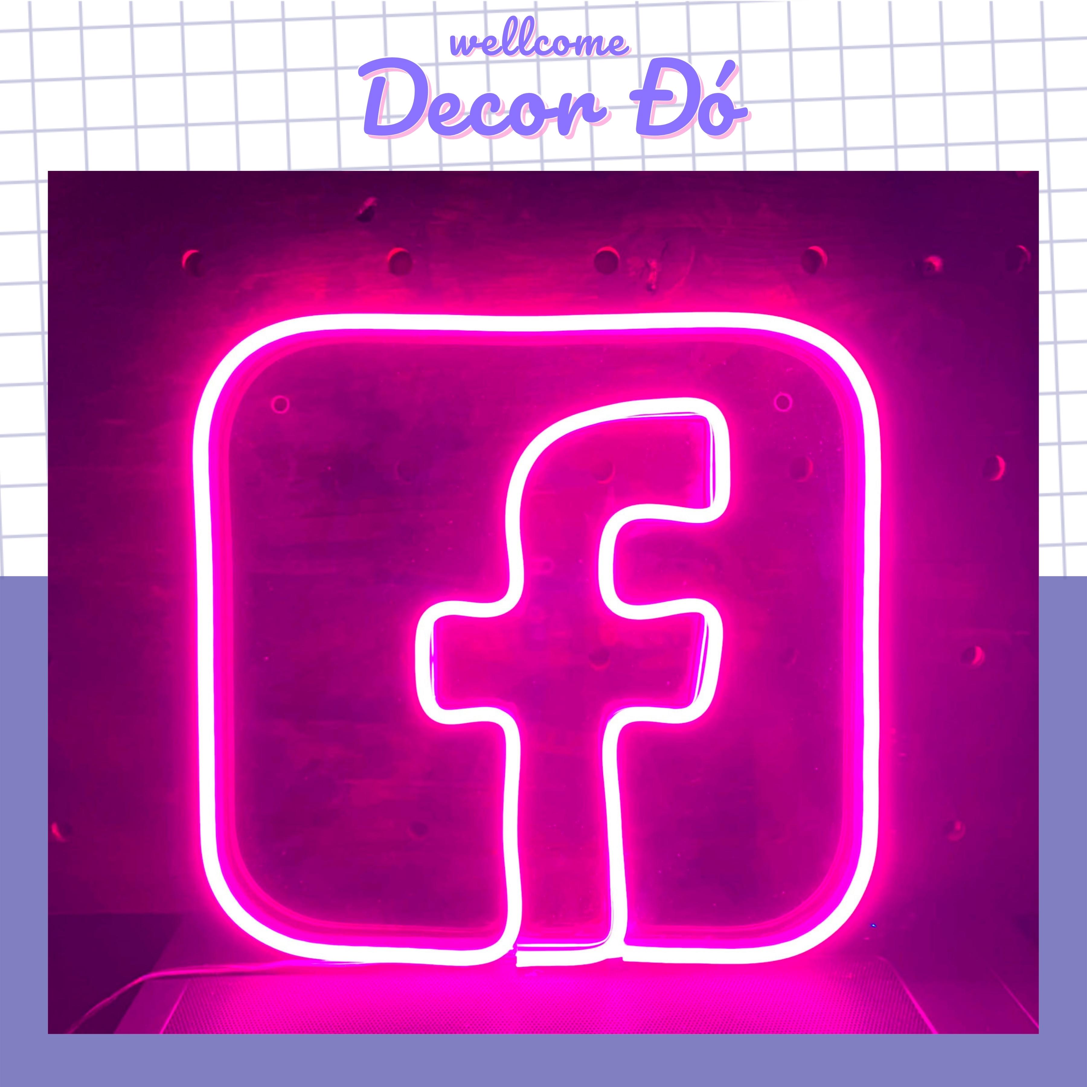 Neon lamp | Facebook | KT 26x25cm | gift stickers, gift adapter, 1,5m power cord stealth |