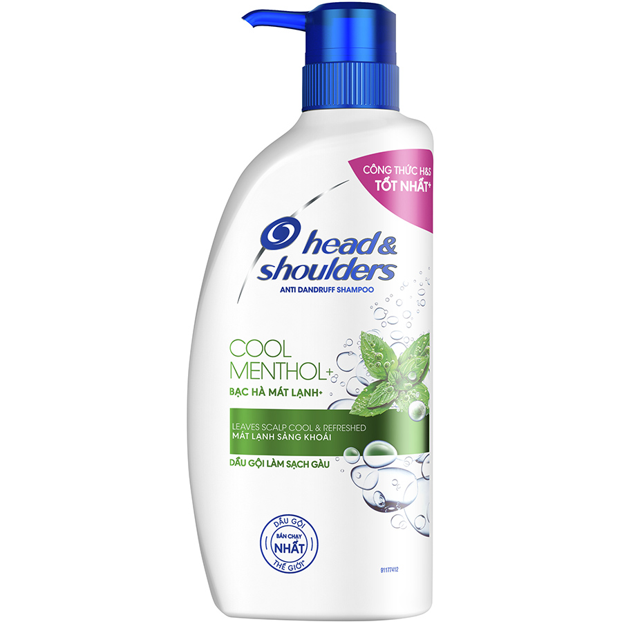 Dầu gội Head & Shoulder bạc hà mát lạnh giúp sạch gàu chai 625ml