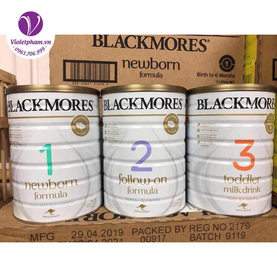 (FREESHIP) Sữa Blackmores hàng ÚC lon 1+2+3 900g