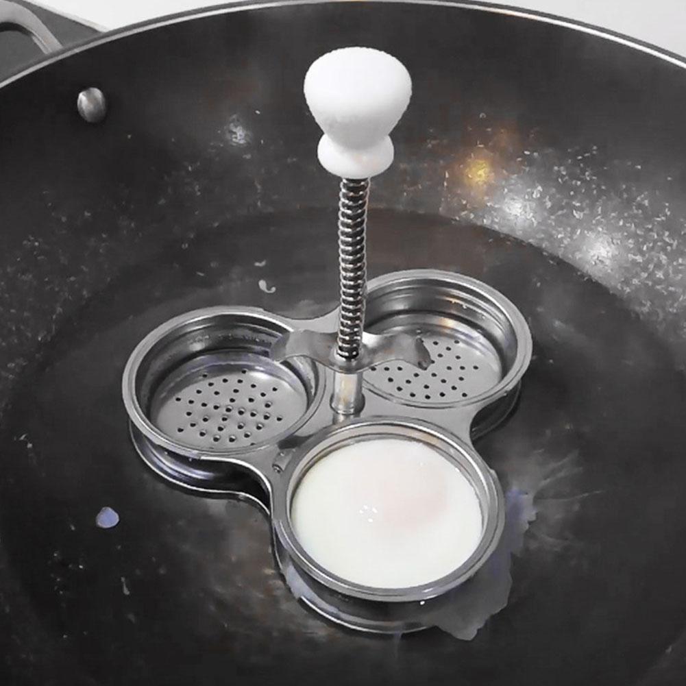 3 Grid Egg Steamer Stainless Steel Egg Poacher Multi-function Kitchen Gadgets 3 Grid Egg Steamer Egg Boiler For Kitchen Egg Poacher With Stainless Steel Construction Egg Poaching Tool Eggs Cooking Gadget Stainless Steel Egg Steaming Device Kitchen Utensil