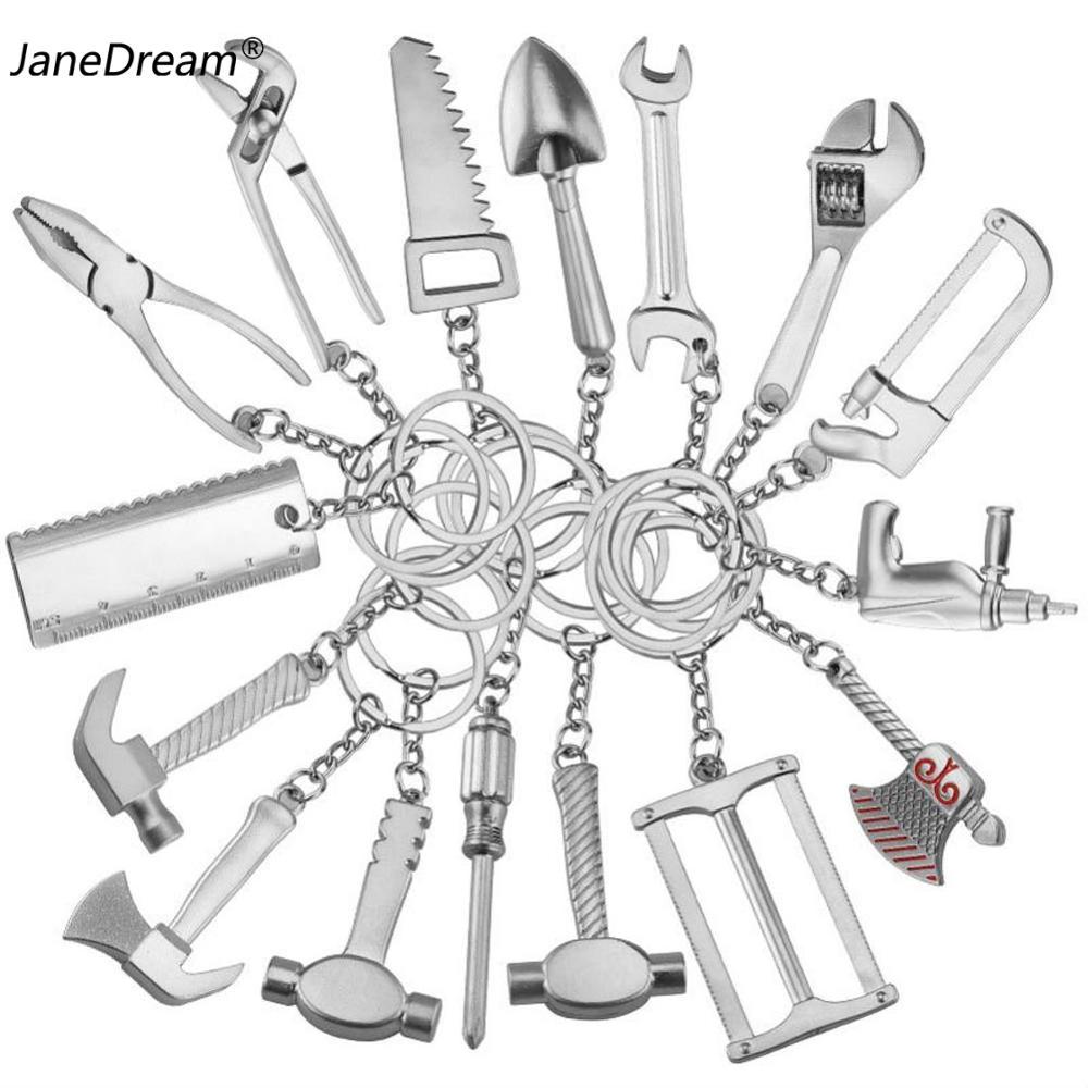 JaneDream Dụng Cụ Sáng Tạo Móc Khóa Móc Khóa Túi Xe Hơi Cho Nam Thước Kẹp Bỏ Túi Tiện Ích Mini Cầm Tay Kìm Cờ Lê Móc Chìa Khóa Xẻng Dụng Cụ Kết Hợp Quà Tặng