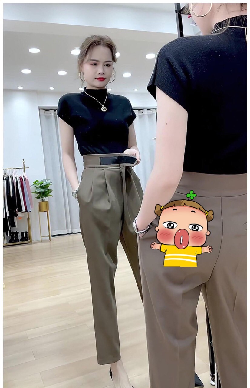 Quần baggy cạp nhê dính hotrend