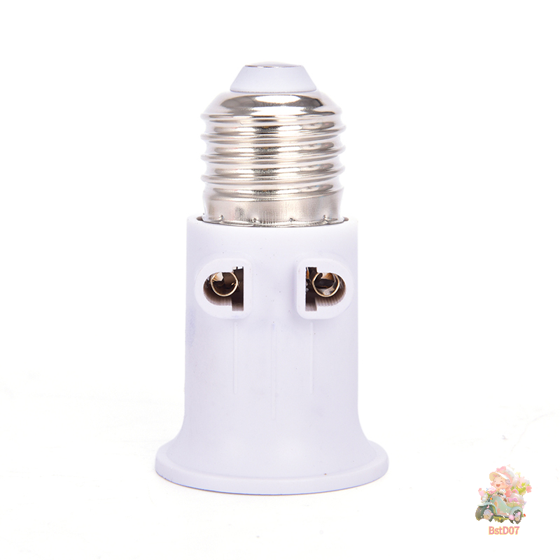 🔨BstD07 Bộ chuyển đổi bóng đèn PBT E27 chống cháy Đế giữ đèn chuyển đổi ổ cắm với phích cắm EU