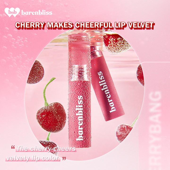 Set son tint Peach & son lì Cherry barenbliss (Son Tint Bóng Peach Căng Mọng Đôi Môi & Son Kem Lì Cherry Mịn Mượt)